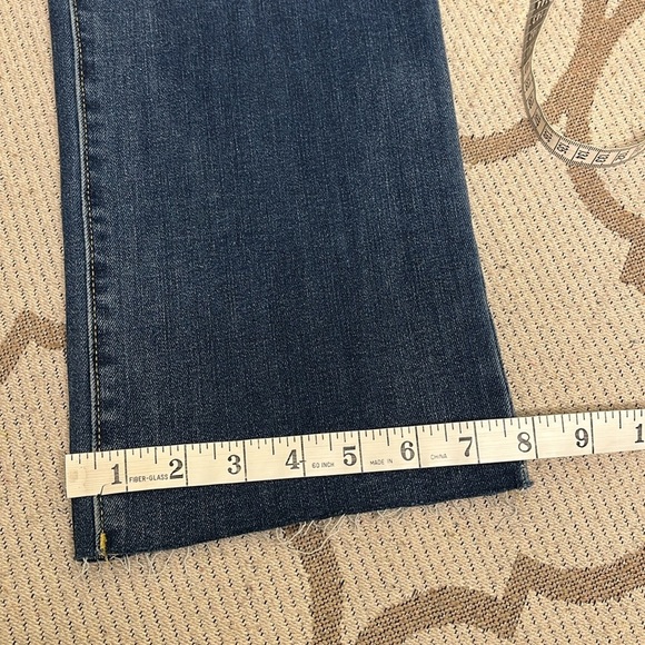 Express 90’s slim high rise FlexX stretch raw hem jeans, large short: 12/14/16 - Picture 9 of 17